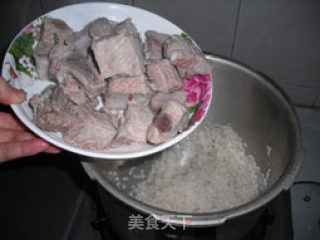上班族的营养快捷香粥-高压锅版——茼蒿排骨粥的做法步骤：6