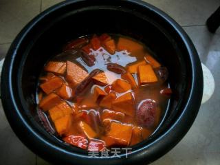 简单美味的腊味南瓜饭的做法步骤：2