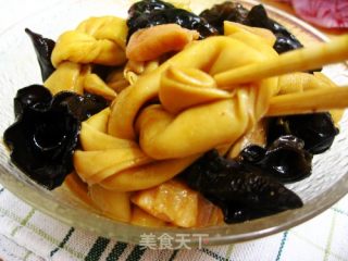 群菇烧百叶的做法步骤：2