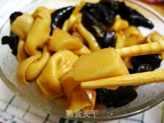 群菇烧百叶的做法步骤：2