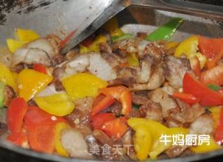 五彩肉片的做法步骤：7