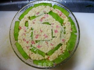 火腿冬瓜蒸豆腐的做法步骤：2