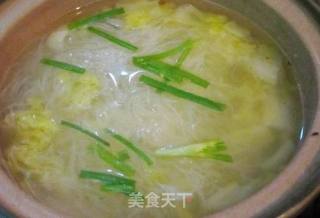 娃娃菜粉丝汤的做法步骤：2