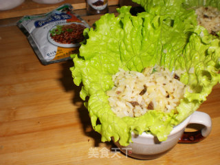 鲜虾生菜杯饭的做法步骤：3