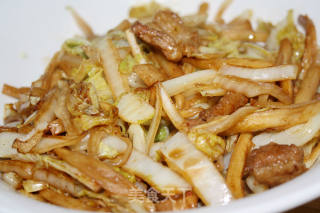 双白炒肉丝的做法步骤：2