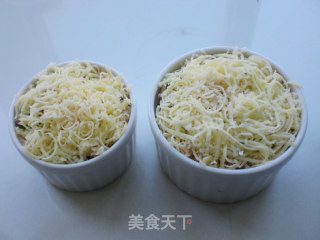 培根鲜虾焗薯泥的做法步骤：2