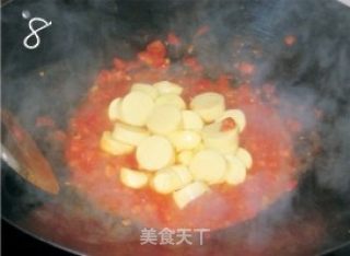 番茄烧日本豆腐的做法步骤：4