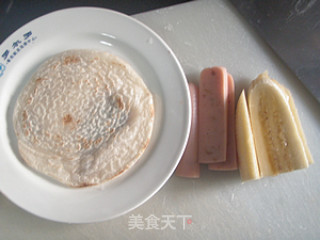 香蕉卷饼的做法步骤：2