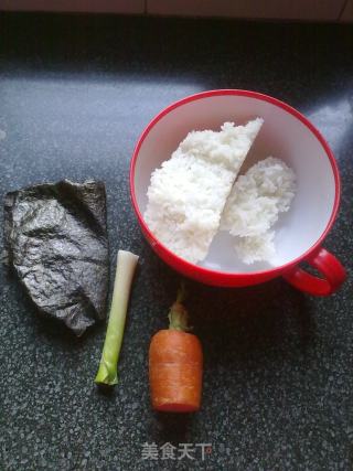 海苔蒜香炒饭的做法步骤：5