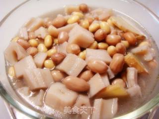黄豆花生拌藕丁的做法步骤：3
