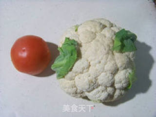番茄炒花菜的做法步骤：2