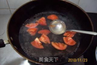 番茄香葱蛋花汤的做法步骤：5
