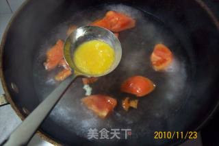 番茄香葱蛋花汤的做法步骤：5