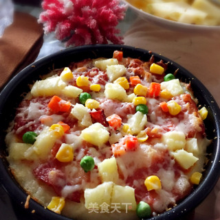 #一人食#清爽的夏威夷风情披萨的做法