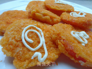 贵妃杮饼（炸西红杮），外脆里绵的做法