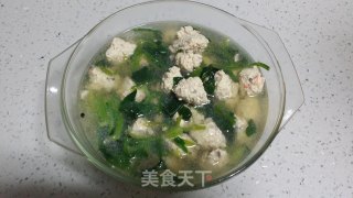 菠菜鸡肉丸子汤的做法