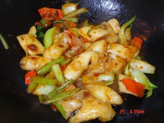 黄酱炒肠粉的做法步骤：2