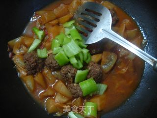 茄子肉丸的做法步骤：2