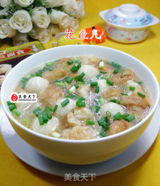 白菜油条煮汤圆