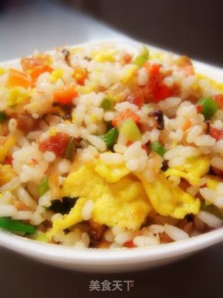 什锦腊味蛋炒饭的做法步骤：3