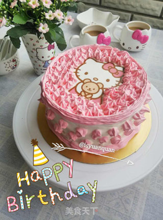 Hello kitty 奶油生日蛋糕(6寸)