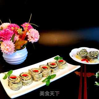 海苔蛋皮肉卷的做法