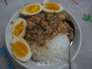懒人版卤肉盖浇饭的做法步骤：2