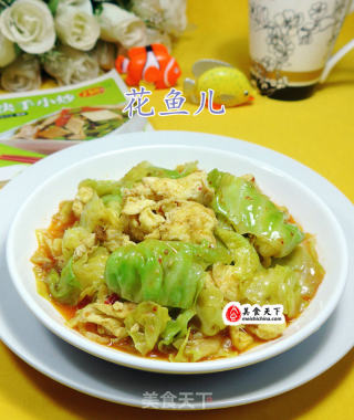 牛肉酱鸡蛋炒圆白菜的做法