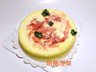 红丝绒印花轻芝士蛋糕的做法