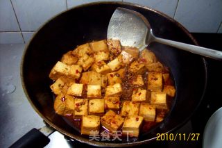 麻辣肉末烧豆腐的做法步骤：6