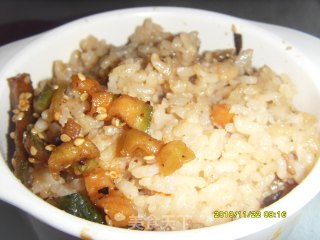 肉丁茄子饭---一锅出的做法步骤：2