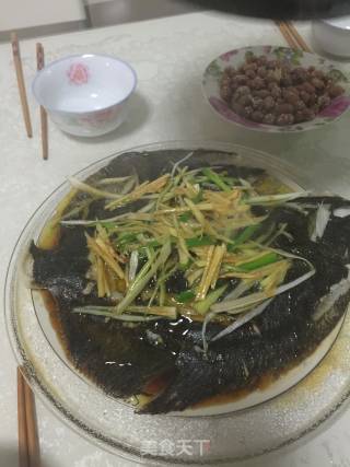 ～微波炉版清蒸多宝鱼～的做法