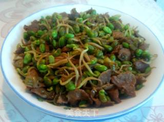 青豆芽炒肉片的做法