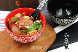 腊味双拼煲仔饭的做法