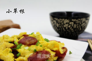 鸡蛋炒腊肠的做法
