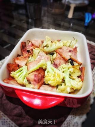 豆豉培根烤花菜的做法
