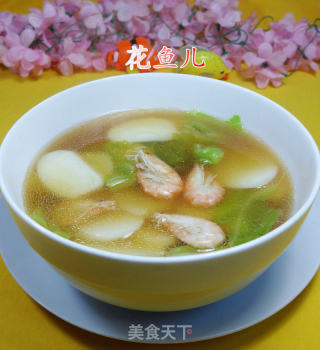 江白虾圆白菜年糕汤的做法