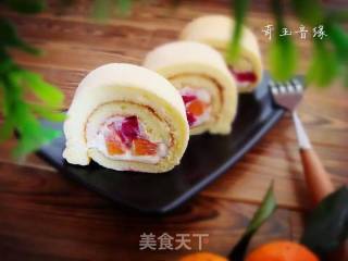 水果蛋糕卷的做法