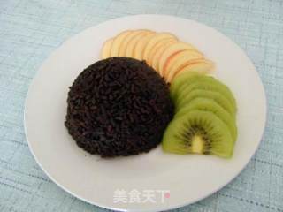 酸奶黑米水果饭的做法步骤：2