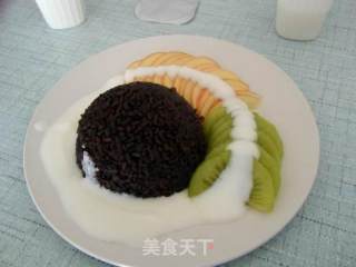 酸奶黑米水果饭的做法步骤：2