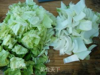 一个人的午餐—白菜炒胡萝卜的做法步骤：2