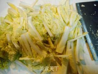 香菇白菜汆丸子的做法步骤：3