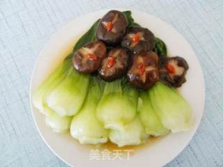 香菇油菜的做法步骤：2
