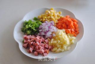 多彩杂蔬南瓜盅——米饭的新衣的做法步骤：5