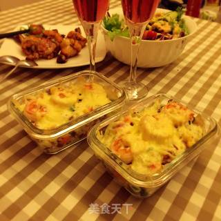焗饭－瑶宝海鲜焗饭的做法