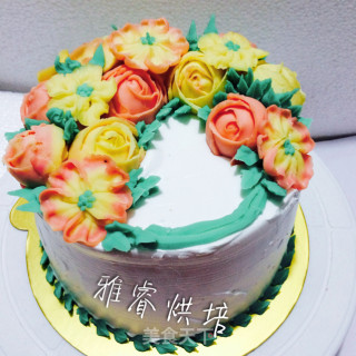 韩式豆沙霜裱花蛋糕（豆沙霜制作）的做法