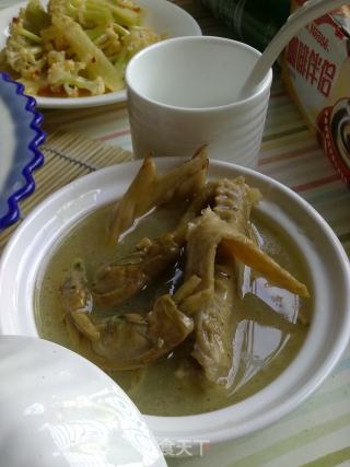 养眼开胃套餐（咖喱排骨浇饭and酸辣花菜)的做法步骤：6