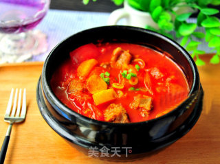 番茄炖牛腩——优康韩式料理的做法