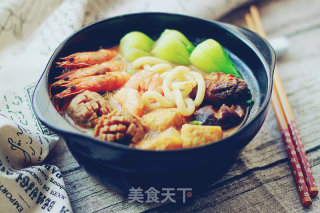 沙茶乌冬面的做法