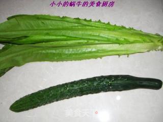 瓜片油麦菜的做法步骤：2